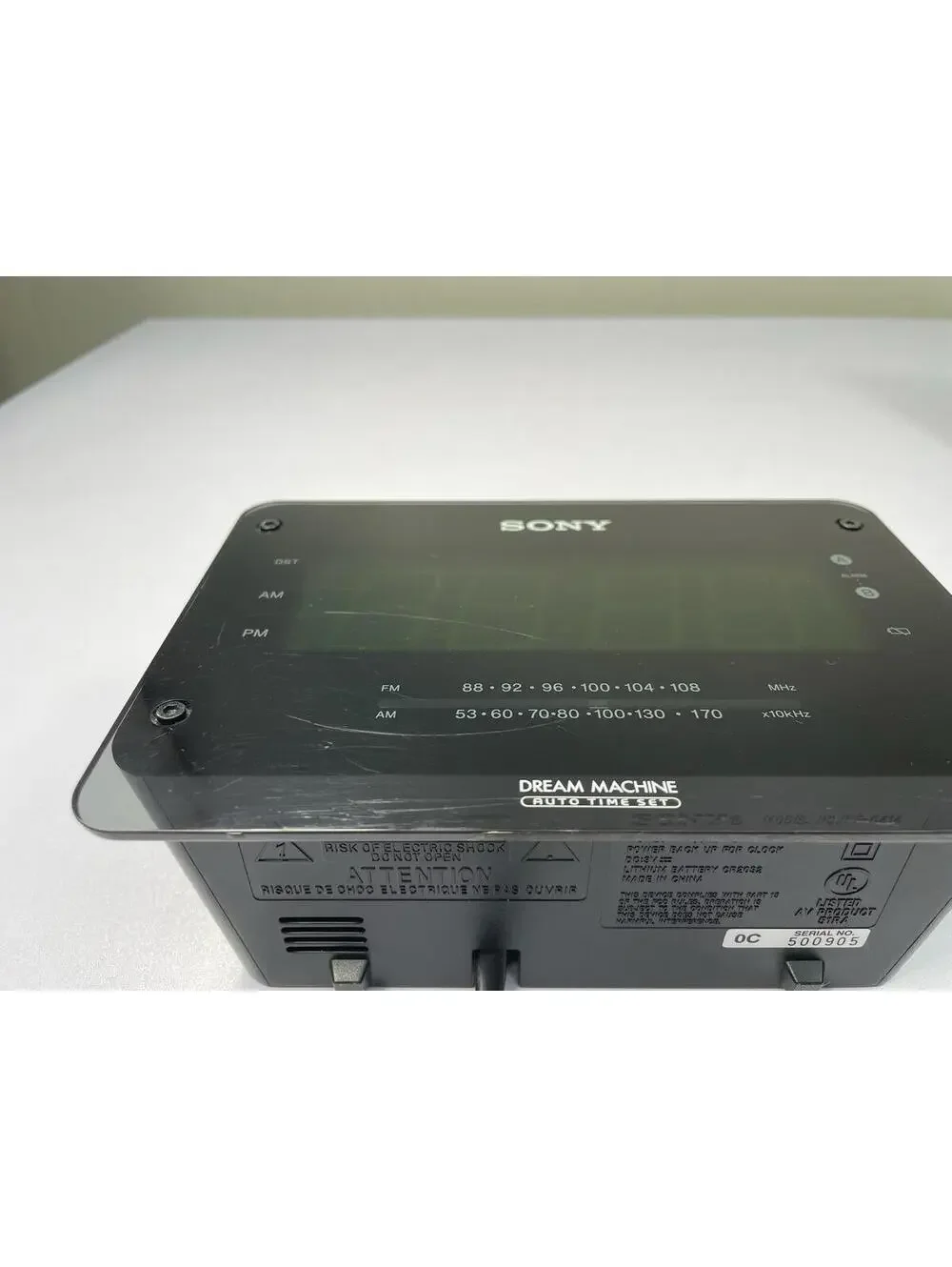Sony ICF-C414 Dream Machine FM AM Alarm Clock Radio Tested Working Black